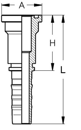 Hydraulikschlaucharmat. Gerade