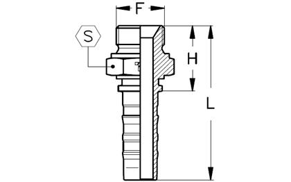 Hydraulikschlaucharmat. Gerade