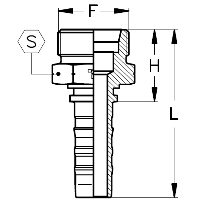 Hydraulikschlaucharmat. Gerade