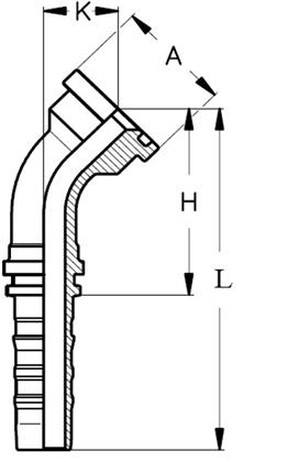 HYDRAULIKSCHLAUCHARMAT. 45Grad