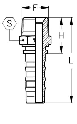 Hydraulikschlaucharmat. Gerade