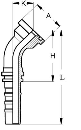 HYDRAULIKSCHLAUCHARMAT. 45Grad