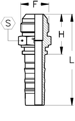 Hydraulikschlaucharmat. Gerade