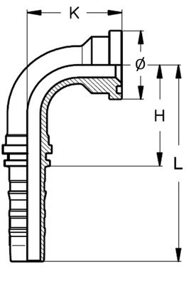 HYDRAULIKSCHLAUCHARMAT. 90Grad