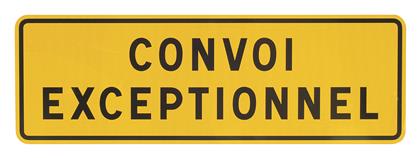 LKW-Schild Convoi Exceptionnel / Frankreich