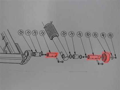 Bolzen / Bodenrollen Bs /S4-B3/-C3/-D3