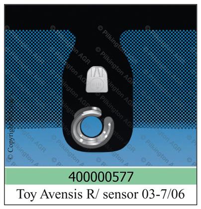 Frontscheibe grün Sensorvorb. Toyota