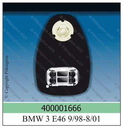 Frontscheibe grün mit Sensor BMW