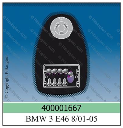 Frontscheibe grün mit Sensor BMW