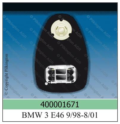 Frontscheibe grün mit Sensor BMW