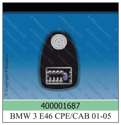 Frontscheibe grün mit Sensor BMW