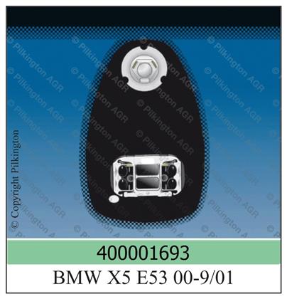 Frontscheibe grün mit Sensor BMW