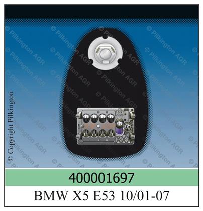 Frontscheibe grün mit Sensor BMW