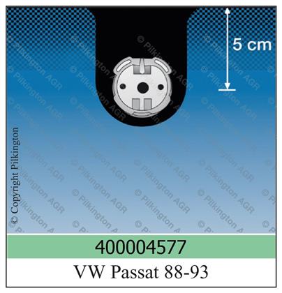 Frontscheibe grün VW