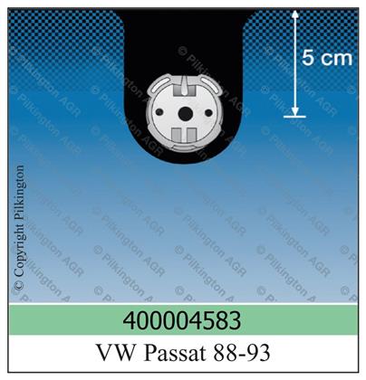 Frontscheibe grün VW