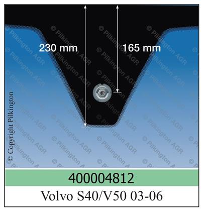 Frontscheibe grün Volvo