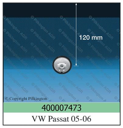 Frontscheibe grün VW