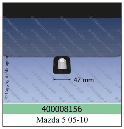 Frontscheibe grün Mazda
