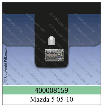 Frontscheibe grün Sensorvorb. Mazda