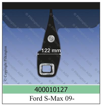 Frontscheibe grün Sensorvorb. Ford