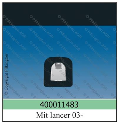 Frontscheibe grün Mitsubishi