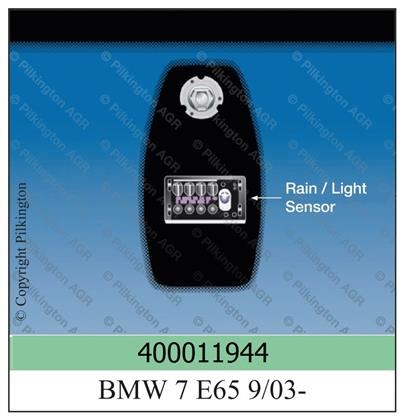 Frontscheibe grün mit Sensor BMW