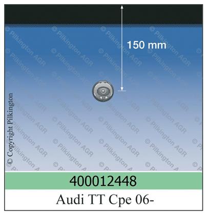 Frontscheibe grün Audi