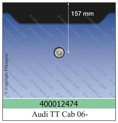 Frontscheibe grün Audi