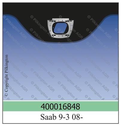 Frontscheibe grün Sensorvorb. Saab