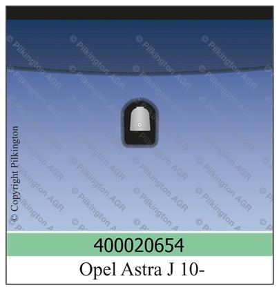 Frontscheibe grün Opel