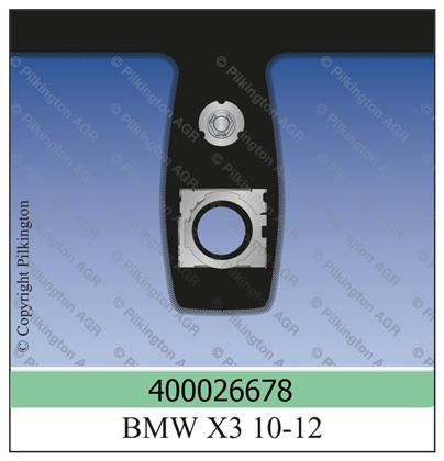 Frontscheibe grün mit Sensor BMW