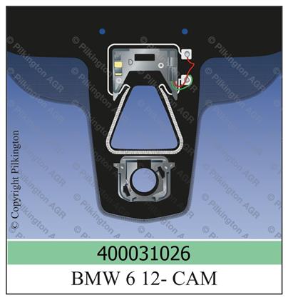 Frontscheibe grün mit Sensor BMW