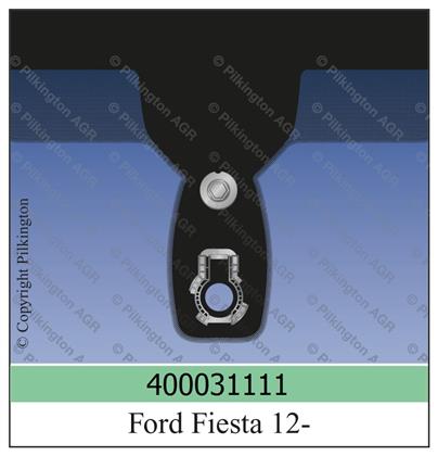 Frontscheibe grün Sensorvorb. Ford