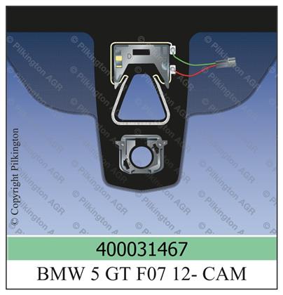 Frontscheibe grün mit Sensor BMW