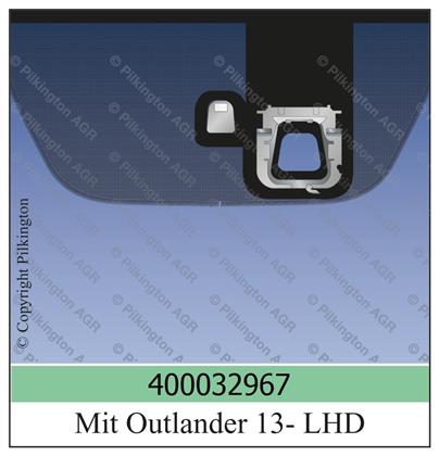 Frontscheibe grün Sensorvorb. Mitsubishi