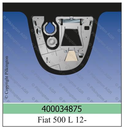 Frontscheibe grün Sensorvorb. Fiat