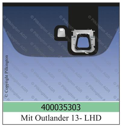 Frontscheibe grün Sensorvorb. Mitsubishi