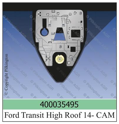 Frontscheibe grün mit Sensor Ford