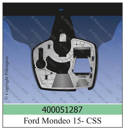 Frontscheibe grün Ford