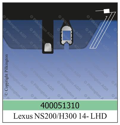 Frontscheibe grün Sensorvorb. Lexus