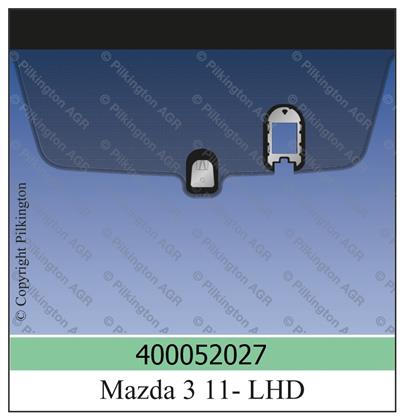 Frontscheibe grün Sensorvorb. Mazda