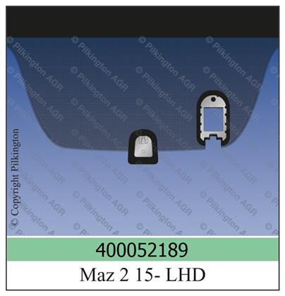 Frontscheibe grün Sensorvorb. Mazda