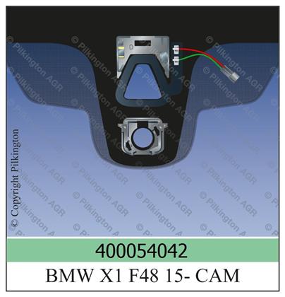 Frontscheibe grün Sensorvorb. BMW