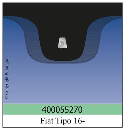Frontscheibe grün Fiat