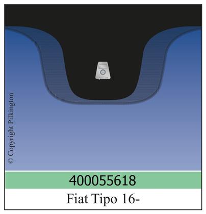 Frontscheibe grün Fiat