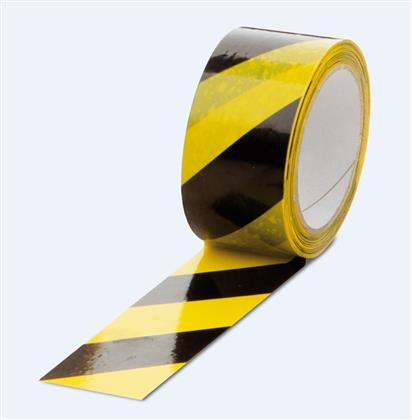 Warnband gelb-schwarz 50mmx66m