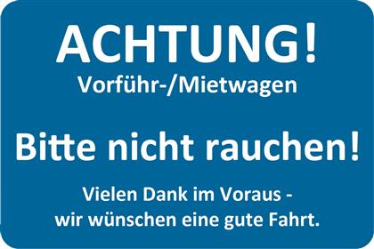 Aufkleber "Vorführ-/Mietwagen" (250 St.)