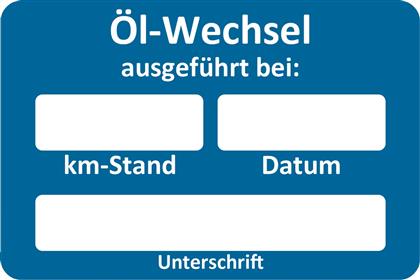 Aufkleber "Öl-Wechsel" (250 St.)
