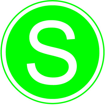 Klebeschild "S" Schadstoffarm