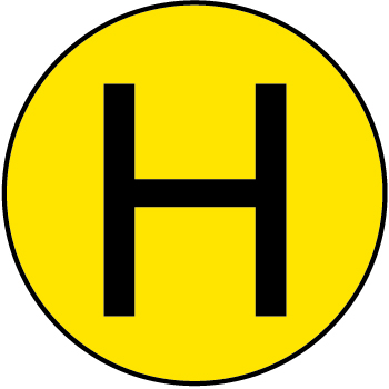 Klebeschild "H" Abgelastetes Fahrzeug